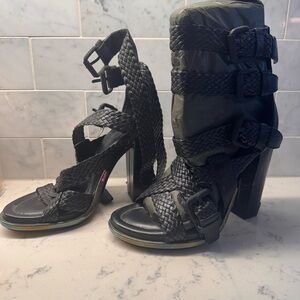 Alexander Wang Black Braided Heels